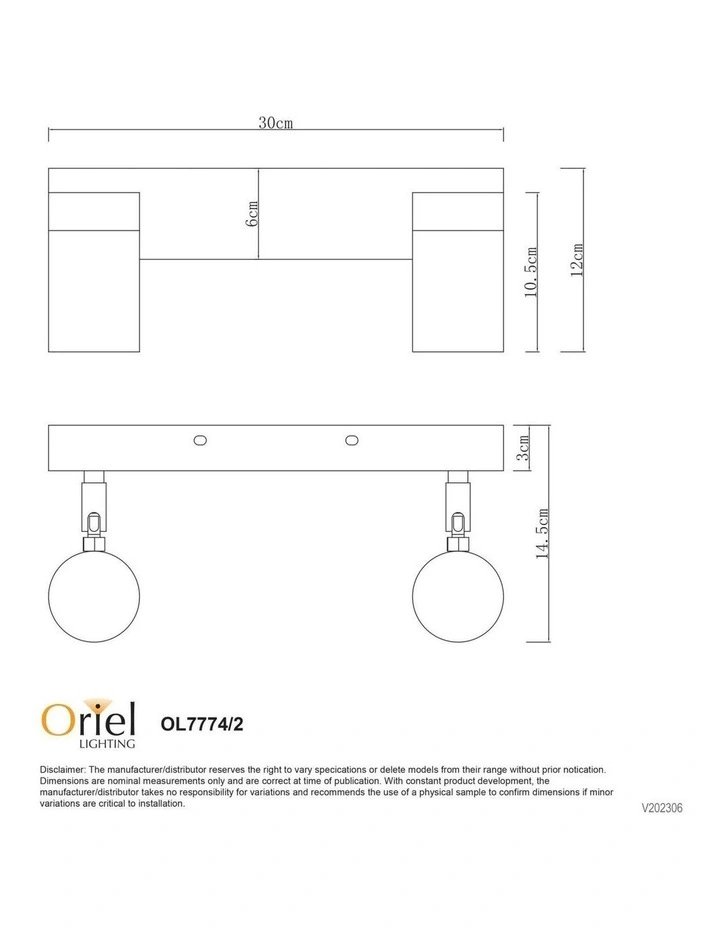 Zeta Stainless Steel LED Ready Spotlight Double in Silver image 2