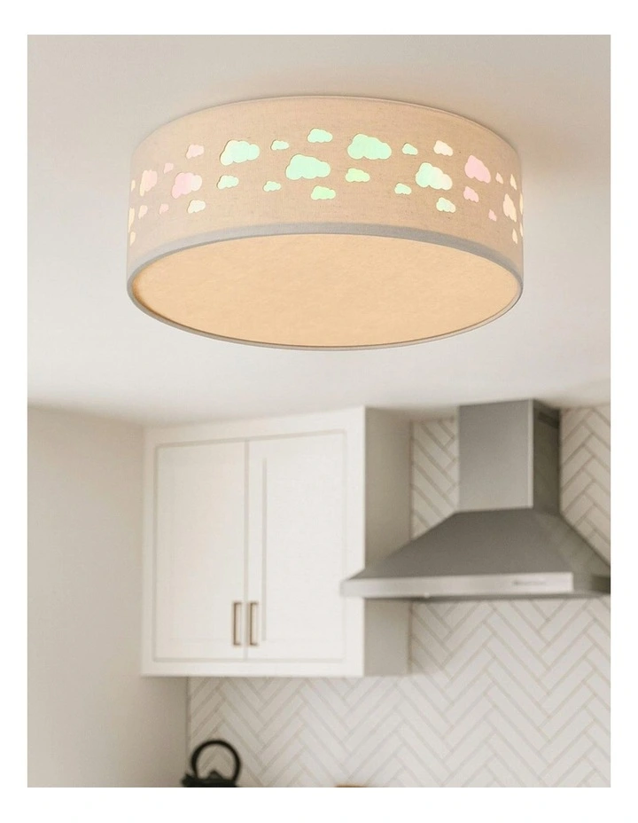 Kiki LED Flush Ceiling Light in Cloud image 4