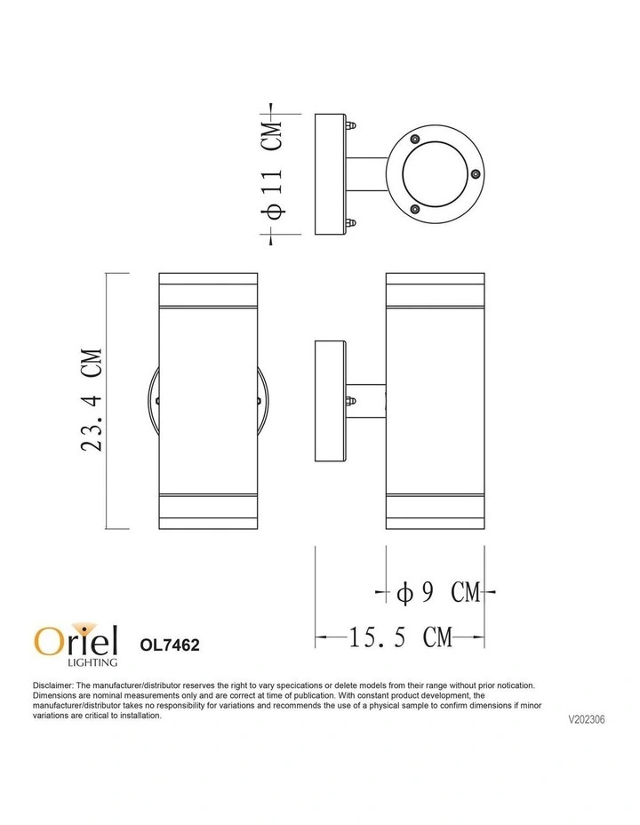 Tove Up And Down Modern Exterior Light in Black image 3