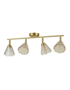 Coraline 4lt Linear Ceiling Light in Champagne