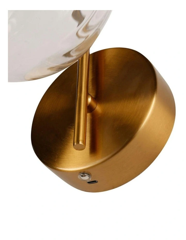Rhea Rechargeable Built-in LED CCT Dimmable Wall Light in Clear image 6
