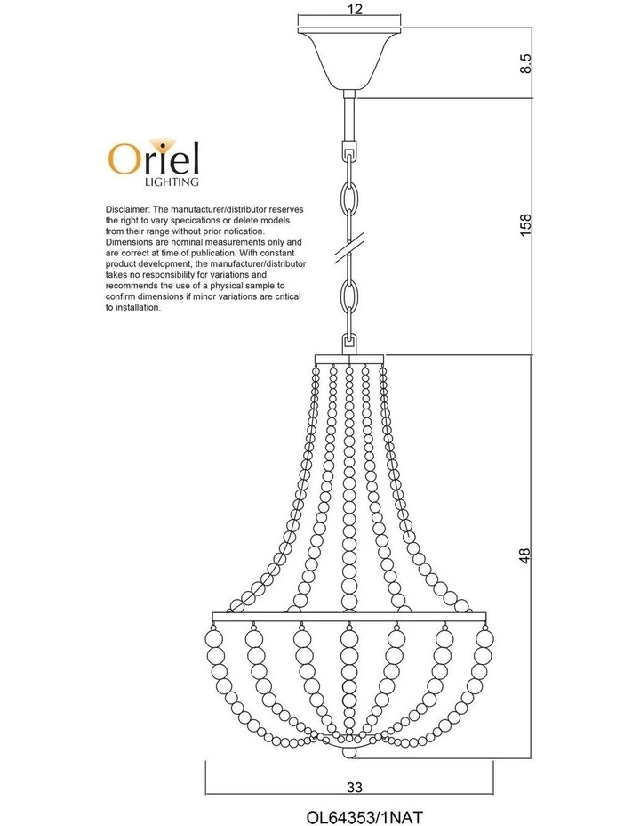 Cascara 1 Pendant Light in Natural image 5
