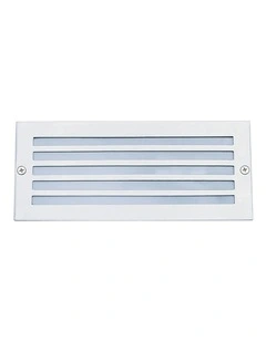 316 Stainless Louvred Face Brick Light in White