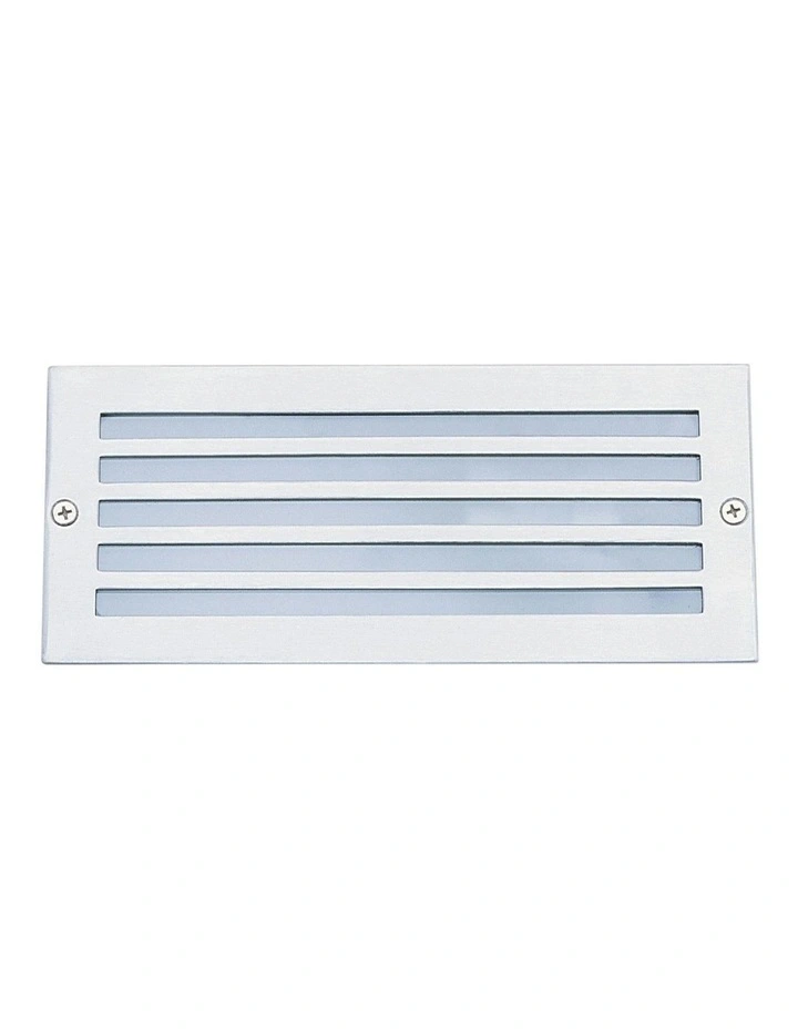 316 Stainless Louvred Face Brick Light in White image 1