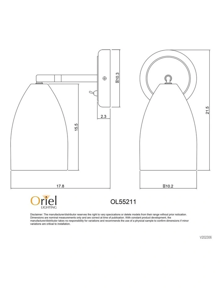 Salem Adjustable Wall Light in White image 3
