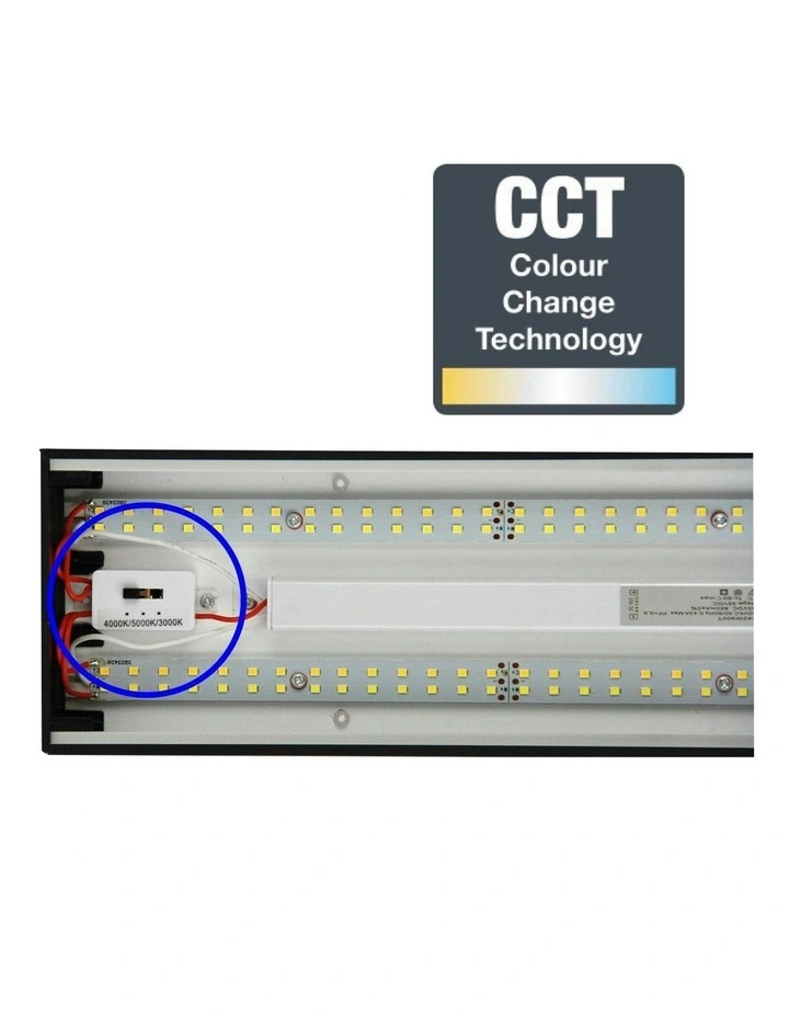 Vana CTS Tricolour LED Ceiling Light 150cm in White image 3