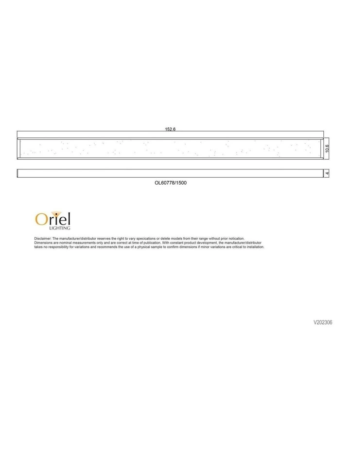 Vana CTS Tricolour LED Ceiling Light 150cm in White image 4