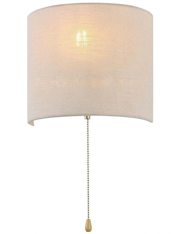 Reese Pull Cord Wall Light in White image 2