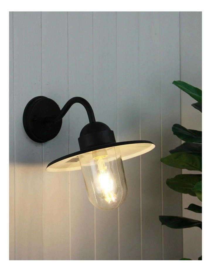 Alley Retro Angled Exterior Light in Black image 2
