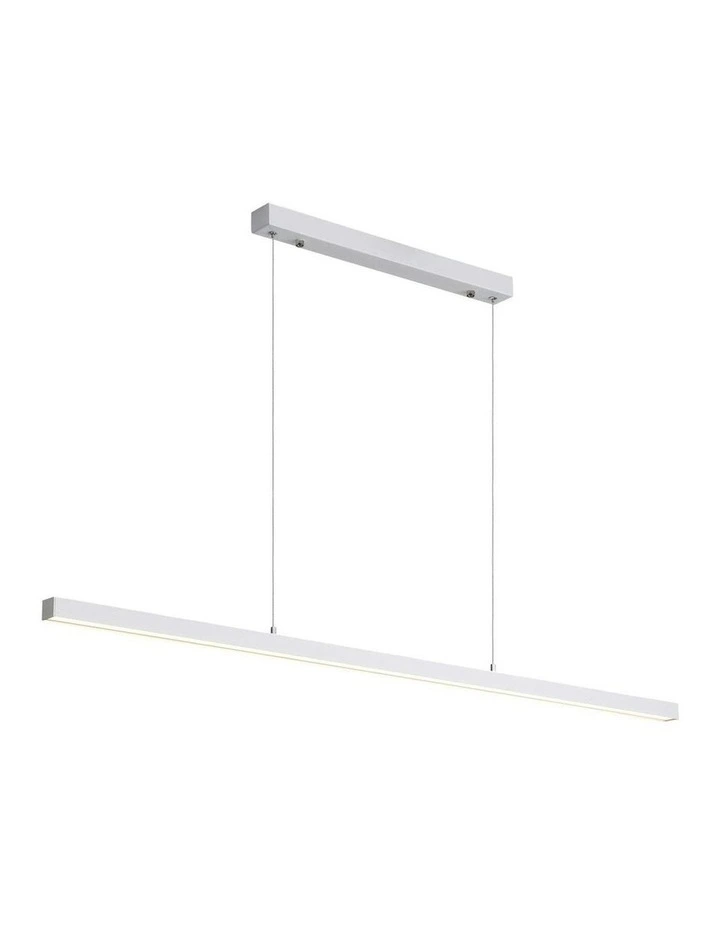 Shard Slimline TriColour LED Linear Pendant Light 120cm in White image 1