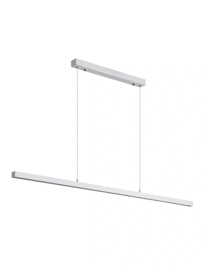 Shard Slimline TriColour LED Linear Pendant Light 120cm in White image 3