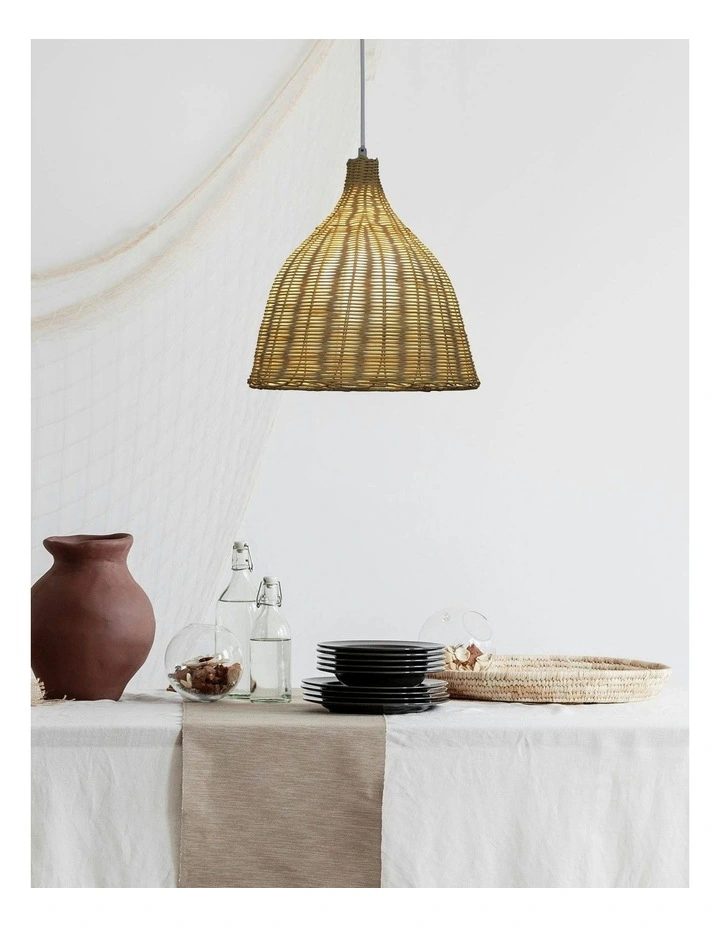 Bukit Cane Pendant Light in Natural image 2