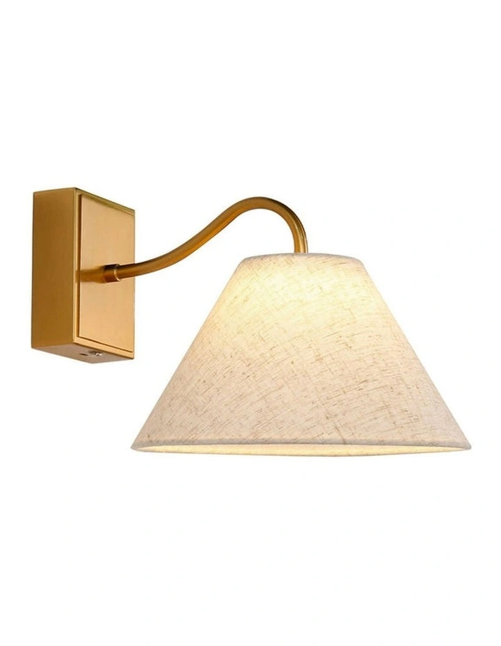 Rosalind Rechargeable Built-in LED CCT Dimmable Wall Light in Brass image 2