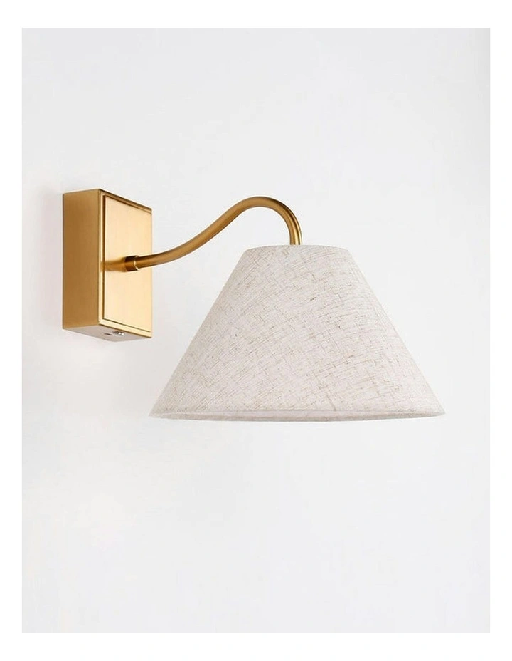Rosalind Rechargeable Built-in LED CCT Dimmable Wall Light in Brass image 3