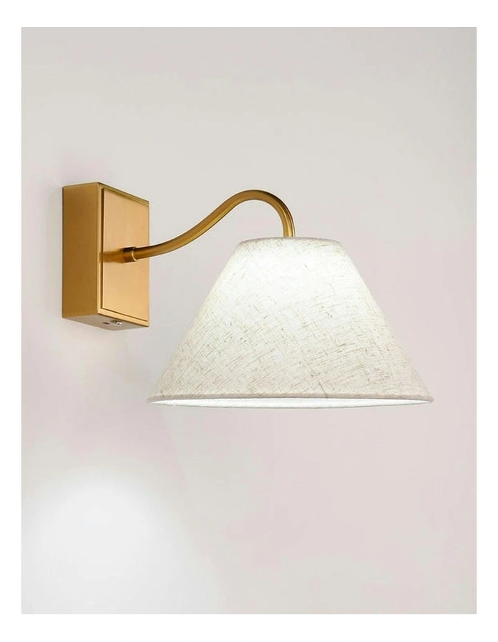 Rosalind Rechargeable Built-in LED CCT Dimmable Wall Light in Brass image 5