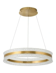 Apex Inbuilt LED CCT Halo Pendant Light in Gold