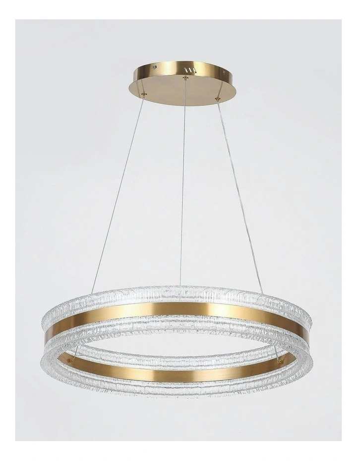 Apex Inbuilt LED CCT Halo Pendant Light in Gold image 7