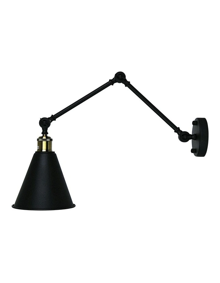 Roxbury Wall Light in Black image 1