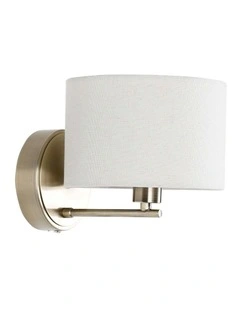 Clarissa Rechargeable Built-in LED CCT Dimmable Wall Light in Antique Brass