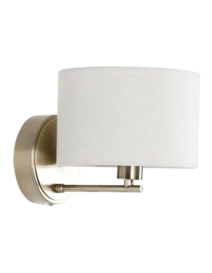 Clarissa Rechargeable Built-in LED CCT Dimmable Wall Light in Antique Brass image 1