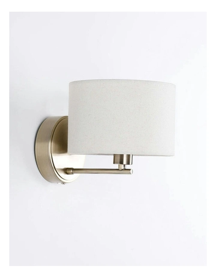 Clarissa Rechargeable Built-in LED CCT Dimmable Wall Light in Antique Brass image 3