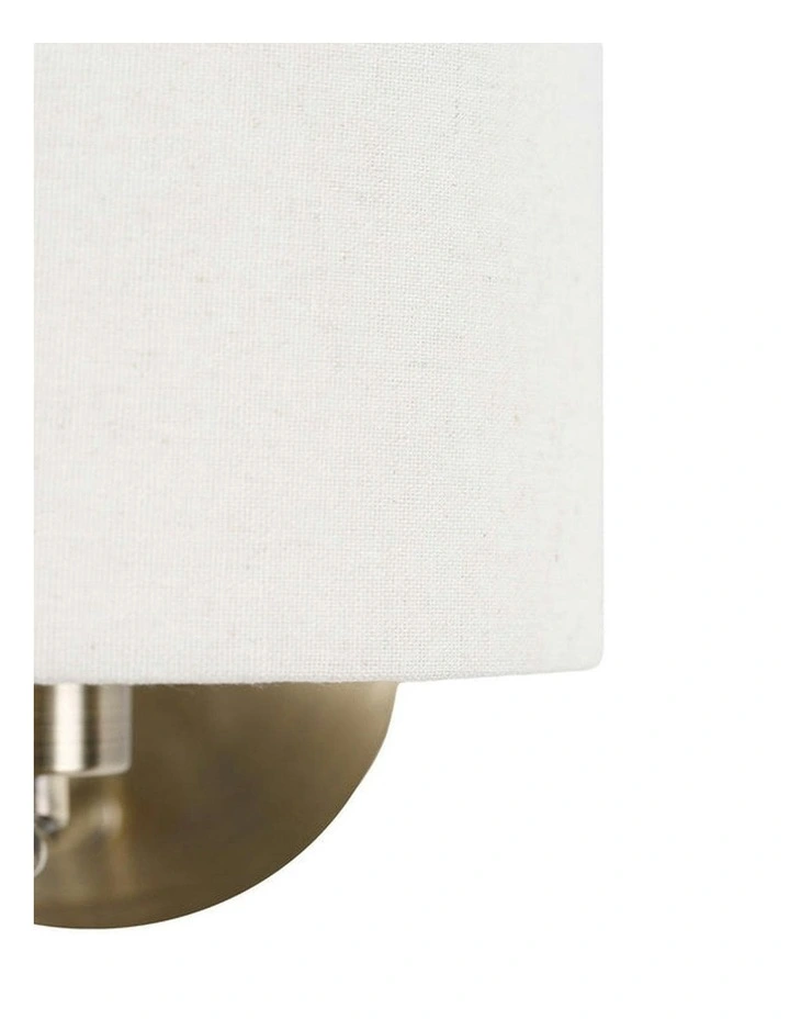 Clarissa Rechargeable Built-in LED CCT Dimmable Wall Light in Antique Brass image 6