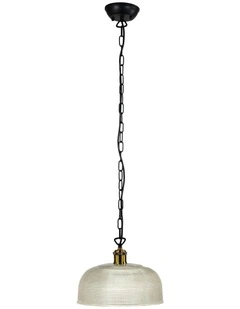 Maison 27 Halophane Glass Pendant Light in Black