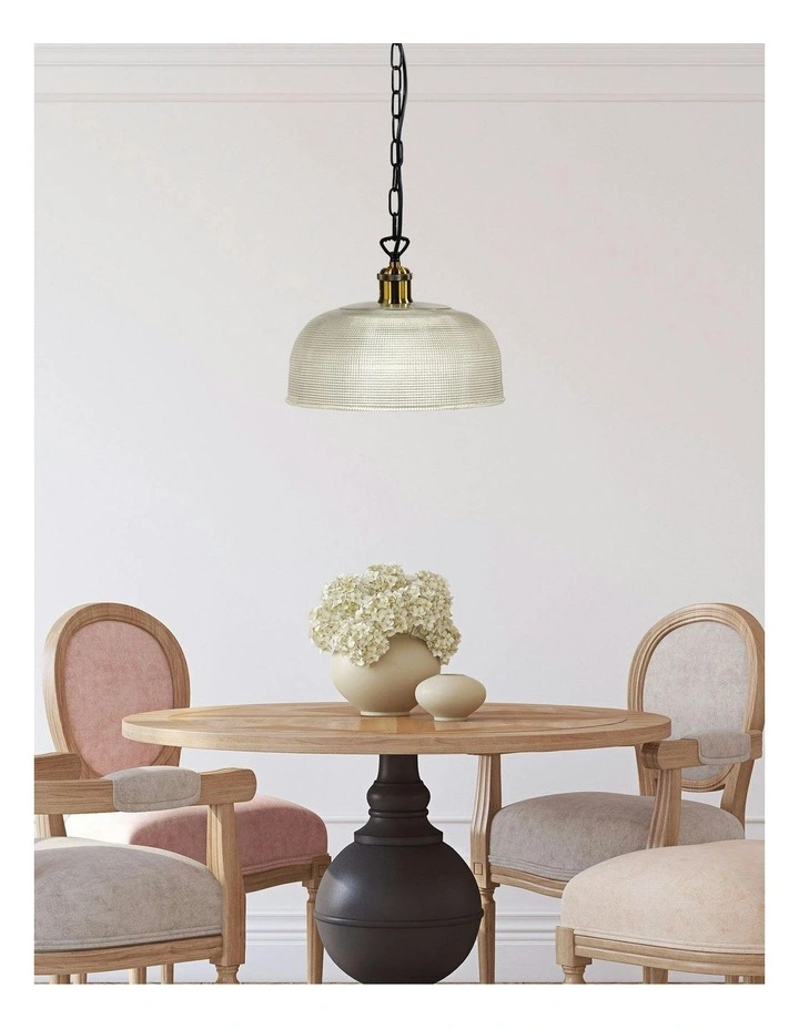 Maison 27 Halophane Glass Pendant Light in Black image 3