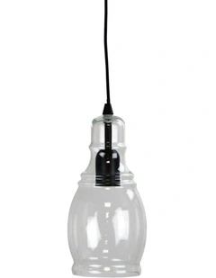 Auburn.1 Glass Single Pendant in Black