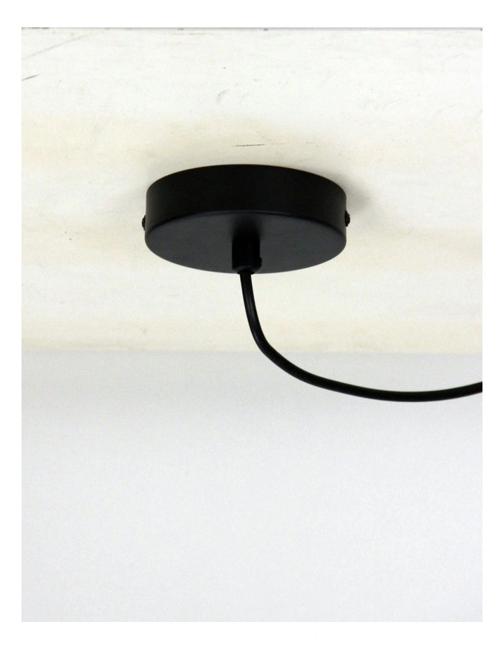 Auburn.1 Glass Single Pendant in Black image 5