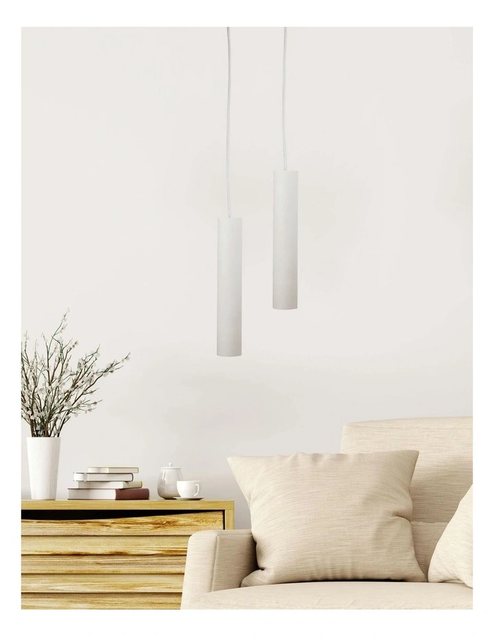 Tig Single Pendant Light in White image 2