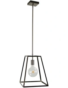 Southport.30 Single Urban Retro 30cm Pendant Light in Silver