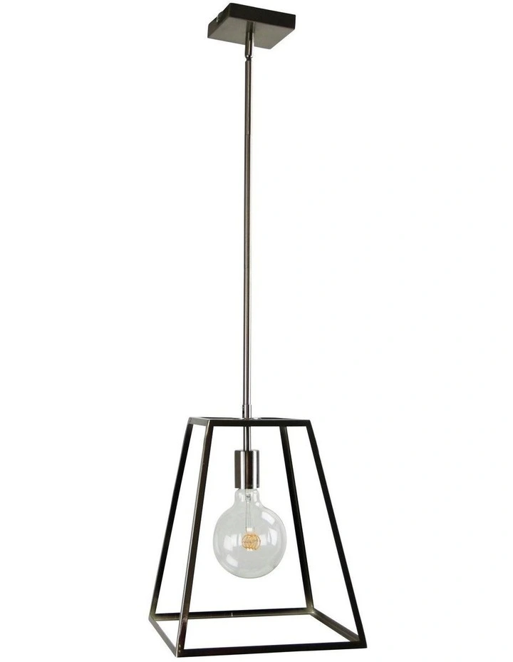 Southport.30 Single Urban Retro 30cm Pendant Light in Silver image 1