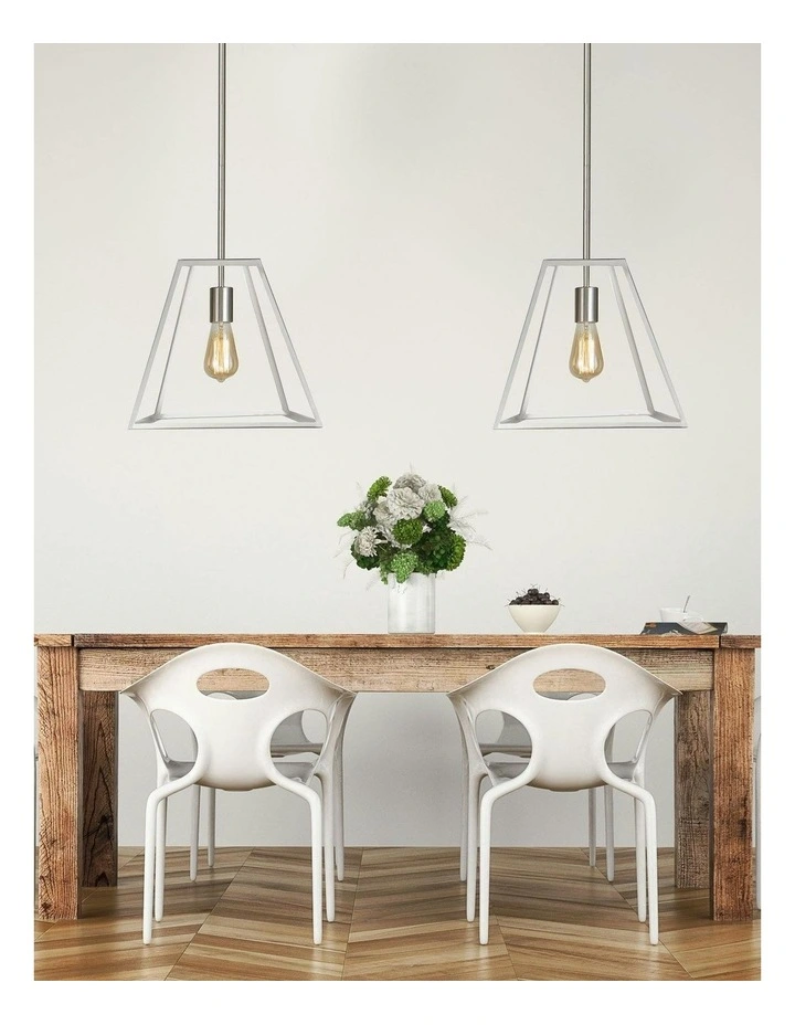 Southport.30 Single Urban Retro 30cm Pendant Light in Silver image 4