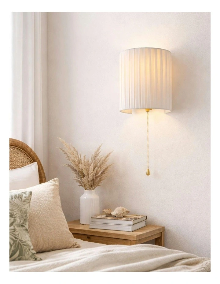 Willow Pull Cord Wall Light in White image 5