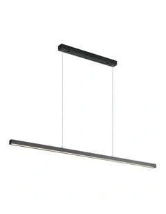 Shard Slimline TriColour LED Linear Pendant Light 120cm in Black