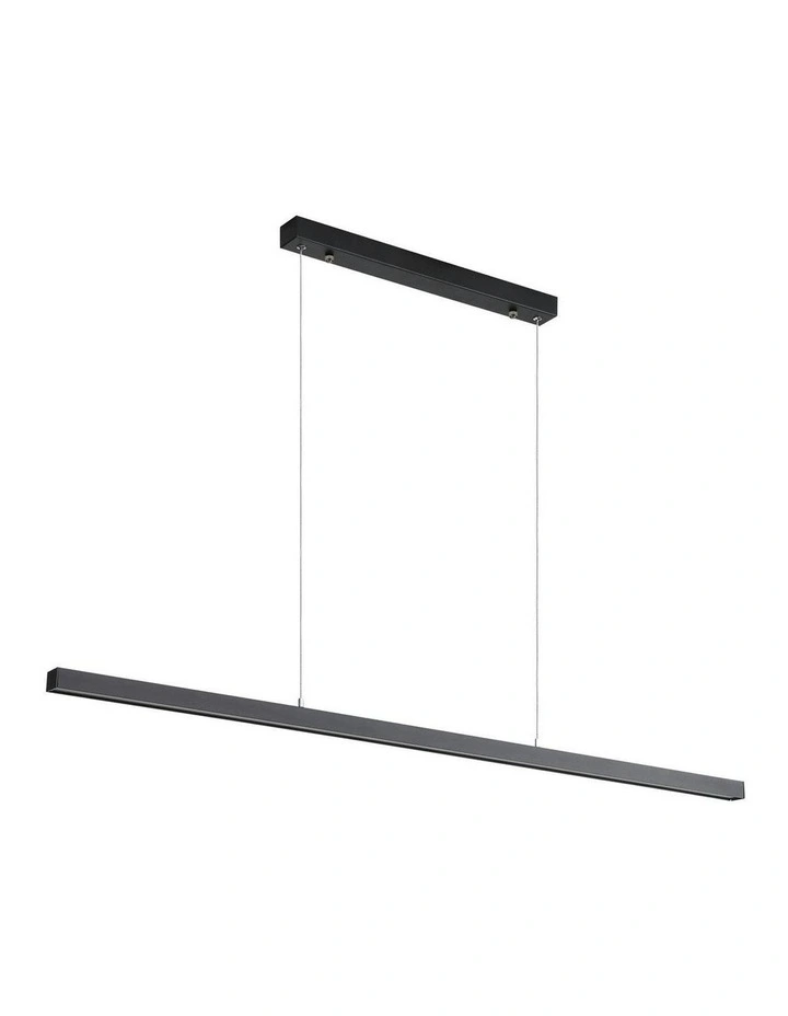 Shard Slimline TriColour LED Linear Pendant Light 120cm in Black image 3