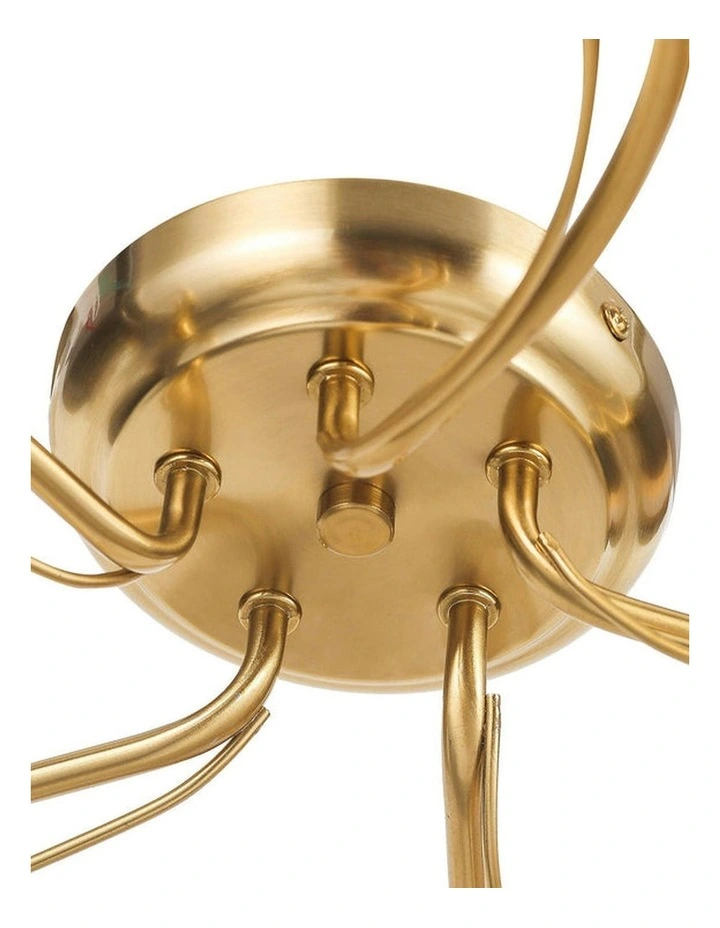 Coraline Flush Ceiling Light 5x in Champagne image 4