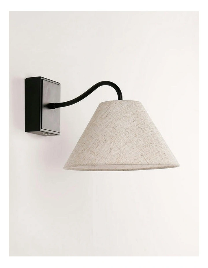 Rosalind Rechargeable Built-in LED CCT Dimmable Wall Light in Black image 3