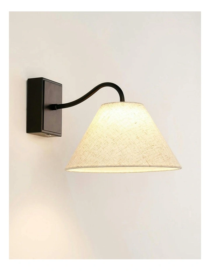 Rosalind Rechargeable Built-in LED CCT Dimmable Wall Light in Black image 4
