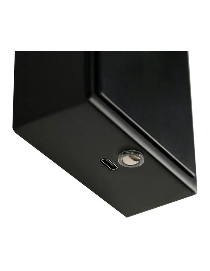 Rosalind Rechargeable Built-in LED CCT Dimmable Wall Light in Black image 7