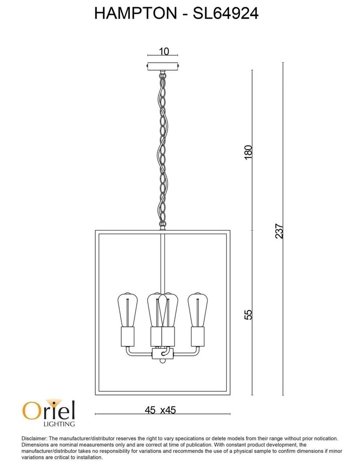 Hampton Pendant Light in Black image 4
