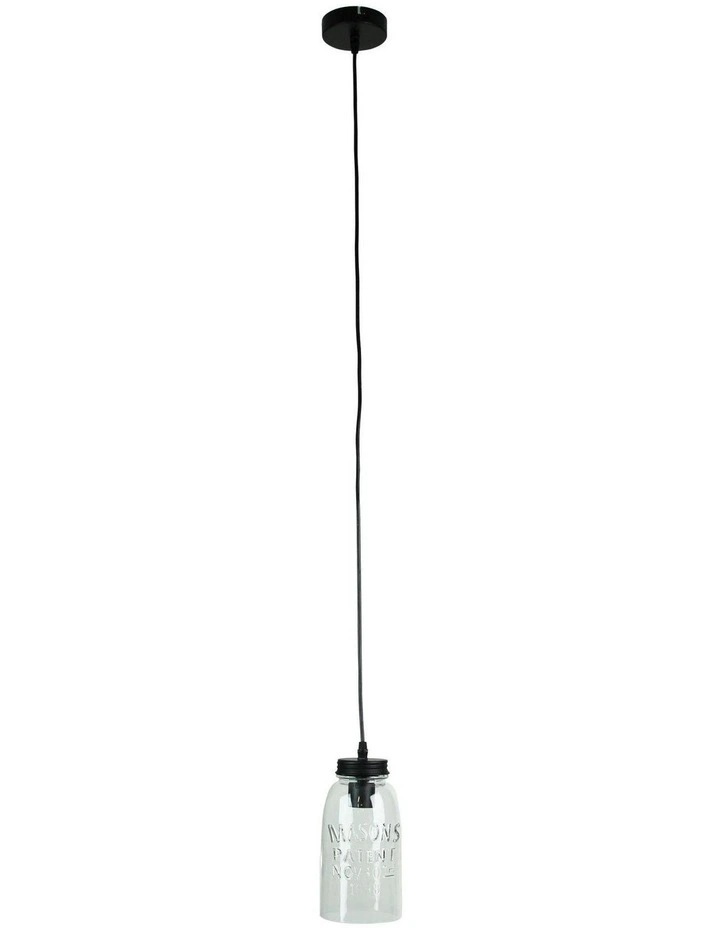 Mason Vintage Jar Pendant in Clear image 1
