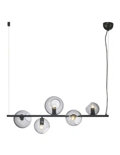 Sinus Designer Glass Pendant Light in Clear