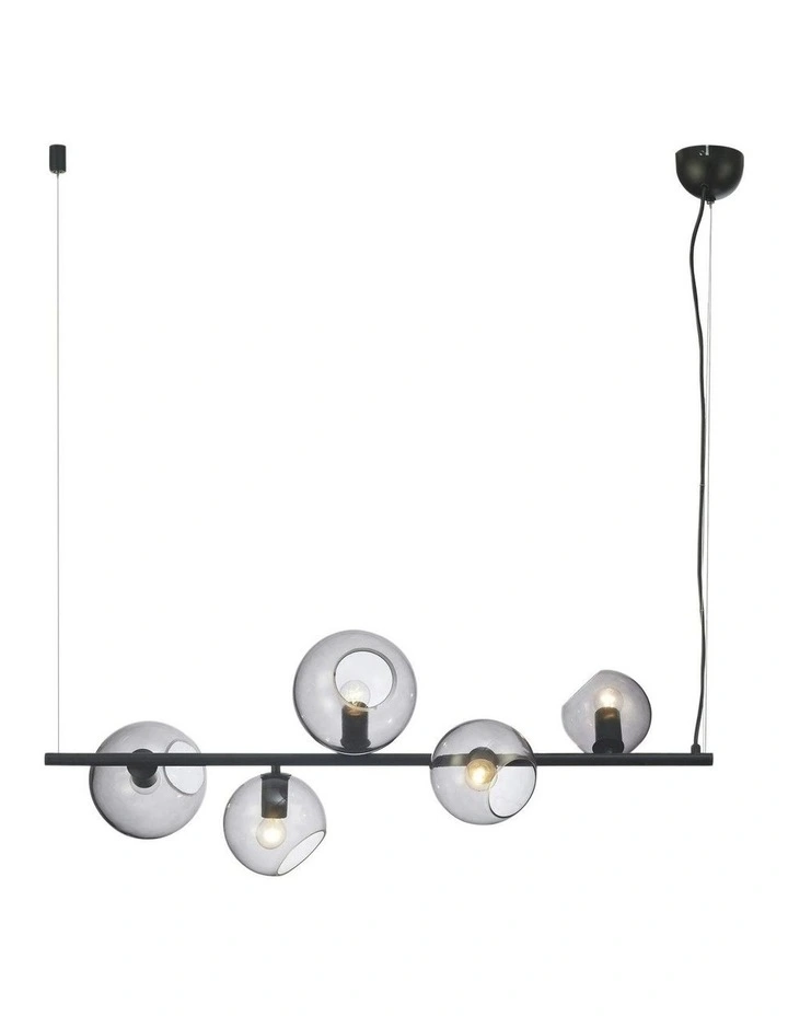 Sinus Designer Glass Pendant Light in Clear image 1