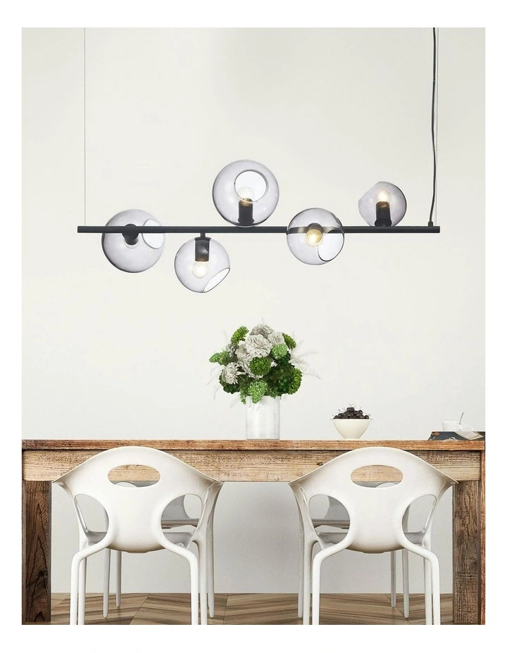 Sinus Designer Glass Pendant Light in Clear image 3
