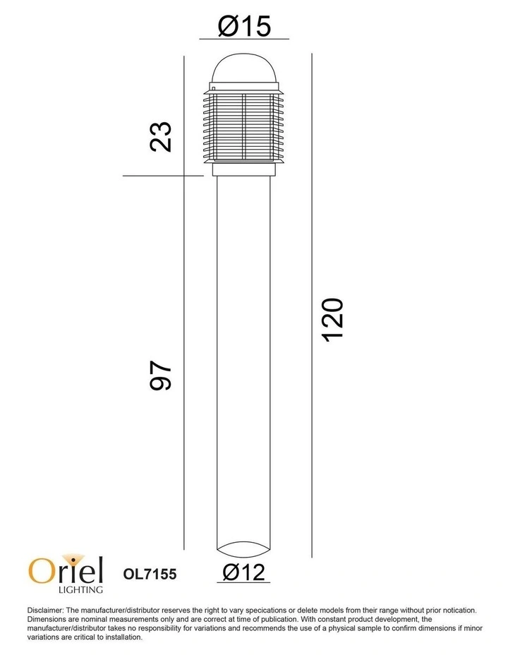 Velika In-Ground Outdoor Bollard in Black image 3