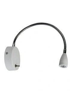 Flexi 3w Led Switched Flexible Wall Light in White