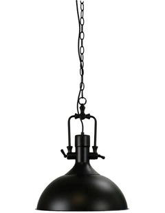 Cottage Single Pendant Light in Black