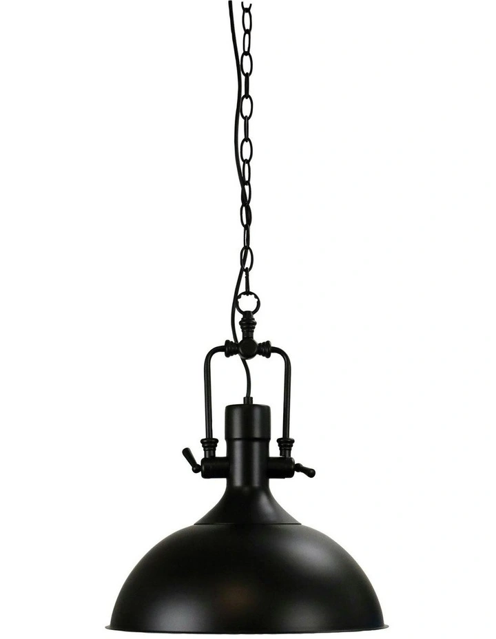 Cottage Single Pendant Light in Black image 1